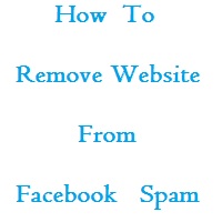 Remove Website from Facebook spam