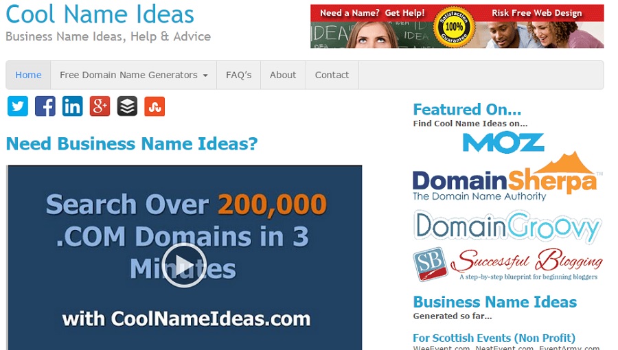 domain name generator cool name ideas